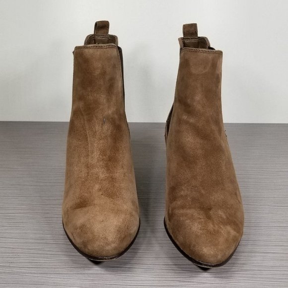 Sam Edelman Ressa Bootie, Brown Suede & Fabric, Womens Size 6.5 M / 36.5 - Picture 2 of 12